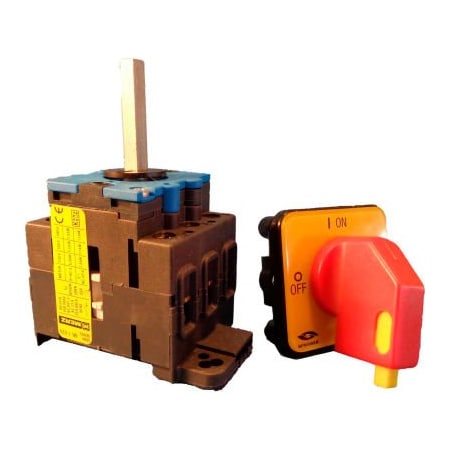 Springer Controls Co Disconnect Switch, Nonfusible, 3PST-NO, Three Phase, Indoor, Rotary Handle, Plastic ML1-025-SR2